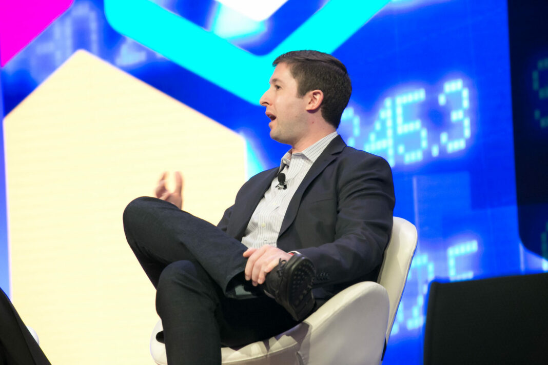 Michael Sonnenshein, Managing Director at Grayscale, speaking at a CoinDesk conference