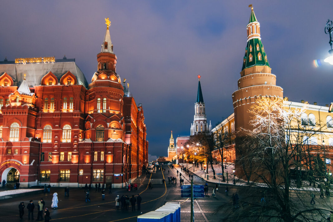 Red square and state historical museum in Moscow, Russia