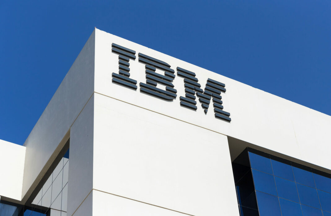 IBM logo on a building
