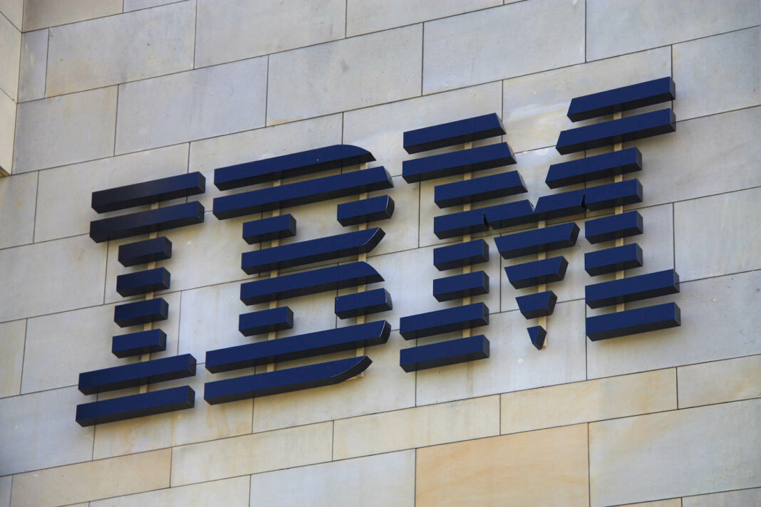 IBM logo on a building