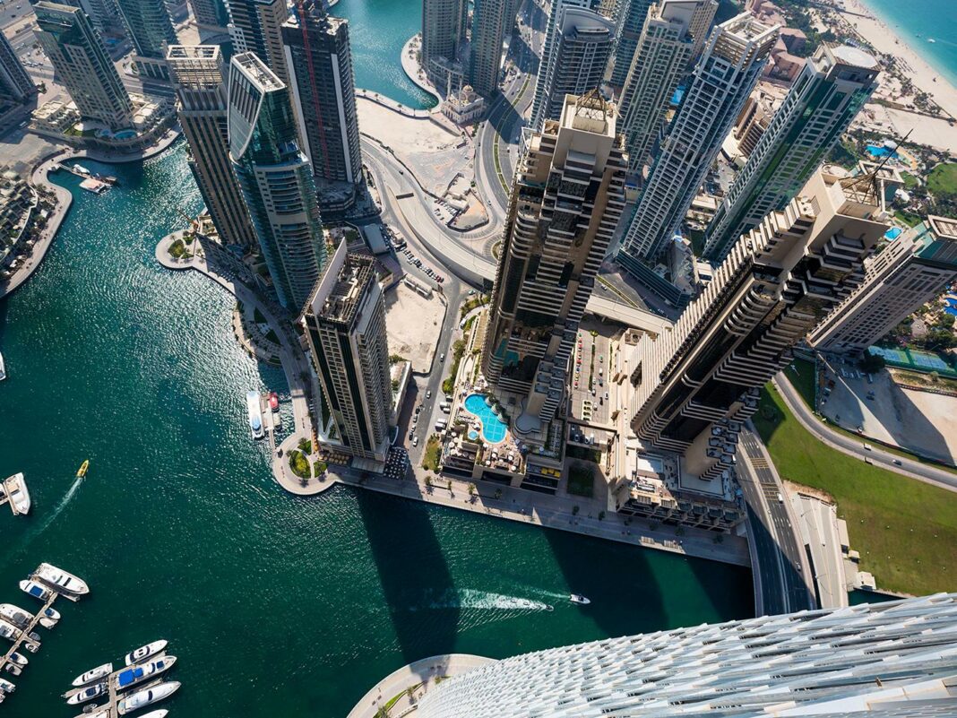 Bird's-eye view of Dubai, United Arab Emirates