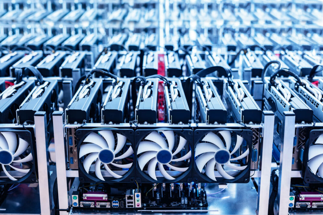 A bitcoin mining farm