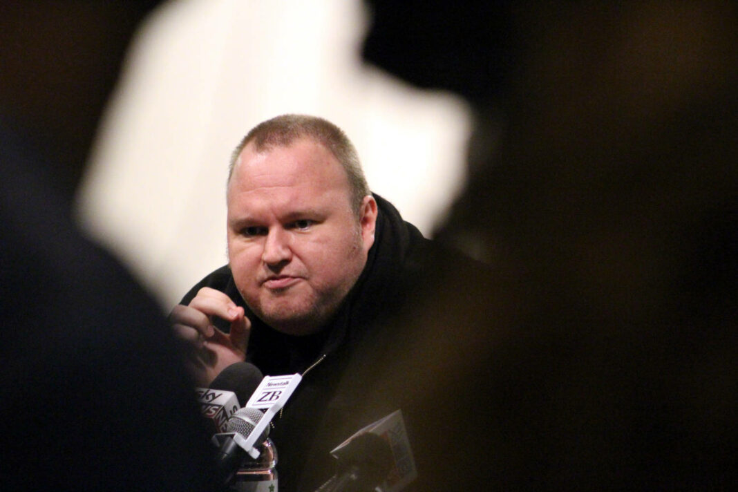 Kim Dotcom at the Moment of Truth event at the Auckland Town Hall