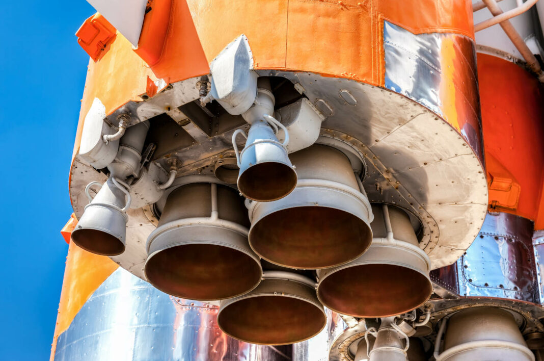 Rocket engine closeup