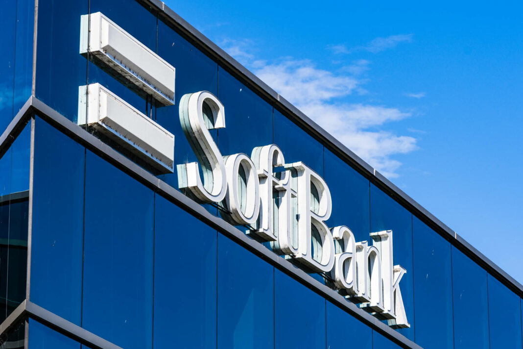 SoftBank sign at their headquarters in Silicon Valley
