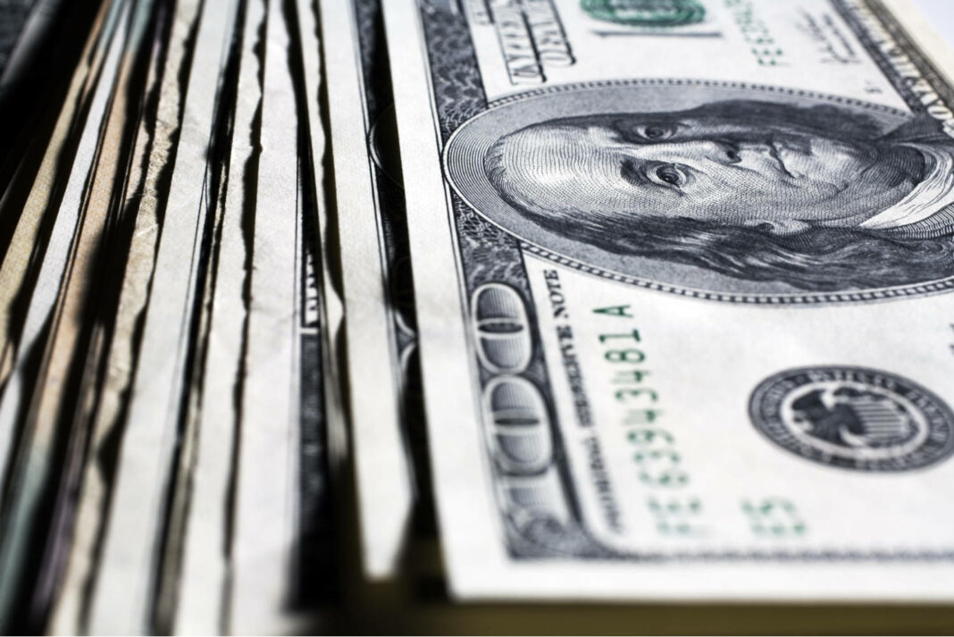 Stack of US paper currency