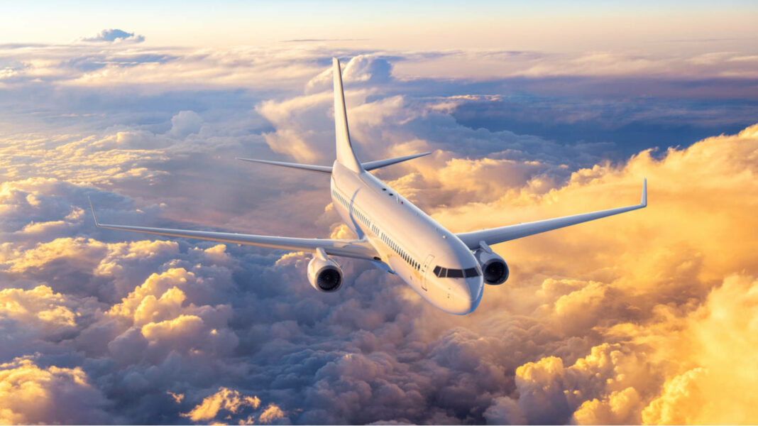 airplane in the sky
