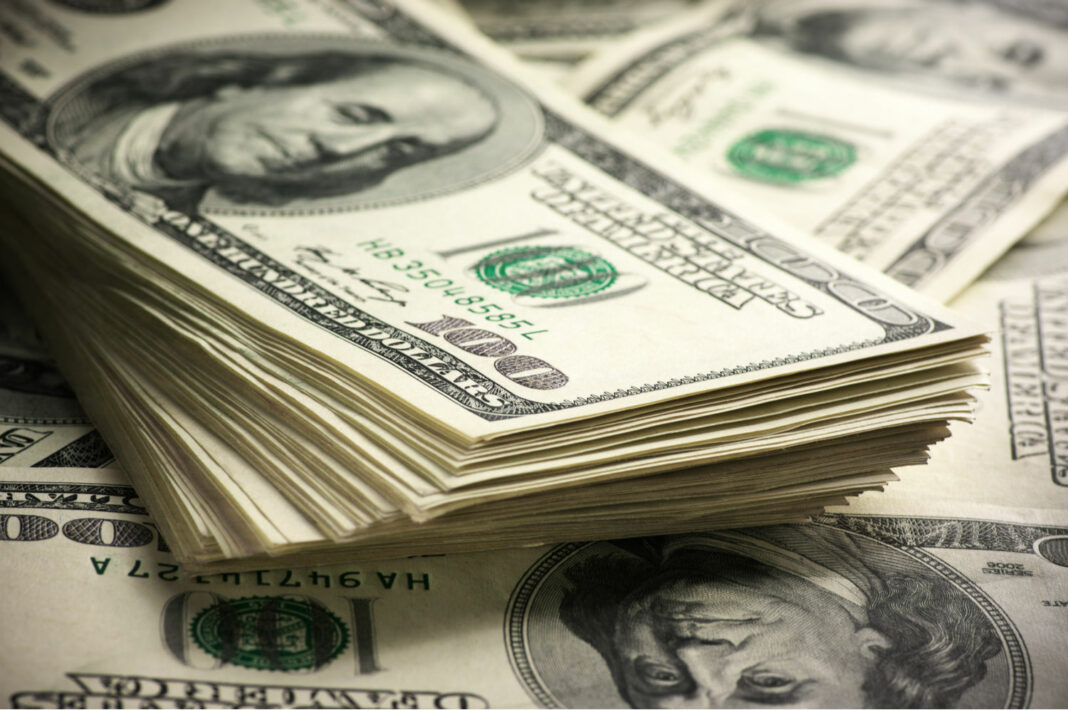 Stack of dollar bills